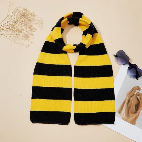 American Trends Men's Winter Scarf Knit Striped Scarf for Fall and Winter Long Soft Knit Fashion Classic Neck Scarves in Saudi Arabia