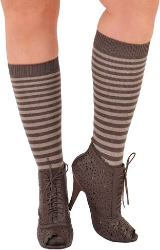 Bresciani 1970 Joelle Kelly Design Pure Cashmere Sizzlin 'Hot Stripes جوارب عالية للركبة in Saudi Arabia