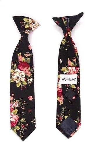 Kids Floral Clip On Tie 2.3" ties for kids in Saudi Arabia