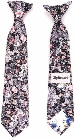 Kids Floral Clip On Tie 2.3" ties for kids in Saudi Arabia