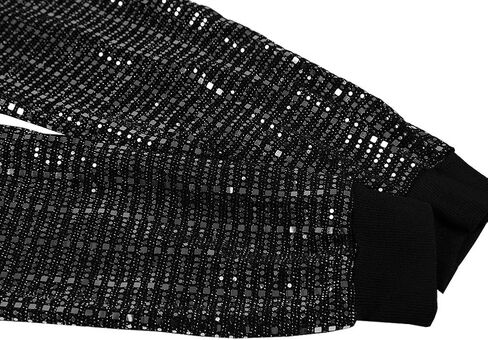 2 Piece Night Clubwear Outfits for Women Long Sleeve Top and Metallic Shiny Pants Glitter Clubwear in Kuwait