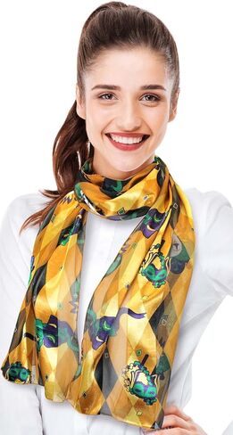 CBC Crown Mardi Gras Scarf Fleur De Lis Scarf in Saudi Arabia
