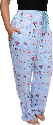 سراويل بيجامة ديزني النسائية ميكي ميني ماوس D100 مطبوعة بالكامل in Kuwait