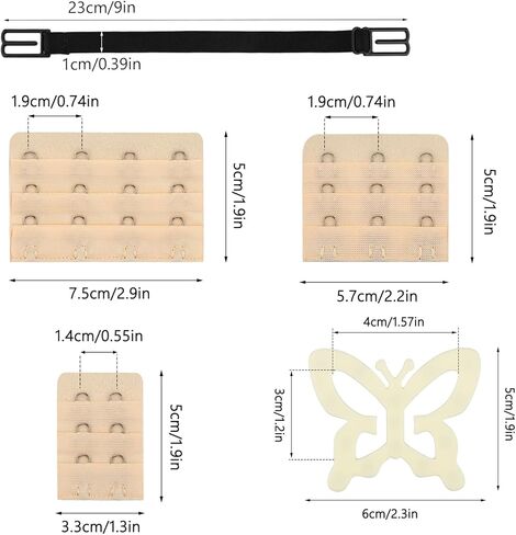 15 قطعة من مشابك حمالة الصدر النسائية، حامل حزام حمالة الصدر، مشابك حمالة الصدر للظهر، وصلات حزام خطاف للظهر، 2 خطاف/3 خطافات/4 خطافات ملحقات حمالة الصدر in Kuwait