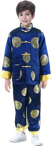 Bitablue Boys Chinese Brocade Happiness and Longevity Matching Set in Kuwait
