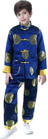 Bitablue Boys Chinese Brocade Happiness and Longevity Matching Set in Kuwait