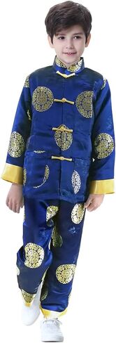 Bitablue Boys Chinese Brocade Happiness and Longevity Matching Set in Kuwait