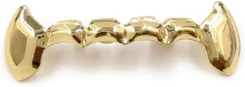 18K gold grills for teeth Gold Grillz for Top & bottom Teeth grillz,grillz your teeth Hip Hop Mouth Grills,Diamond shinny, 18K Solid Gold Plated Grillz, Mouth Grillz, Males & Females in Saudi Arabia