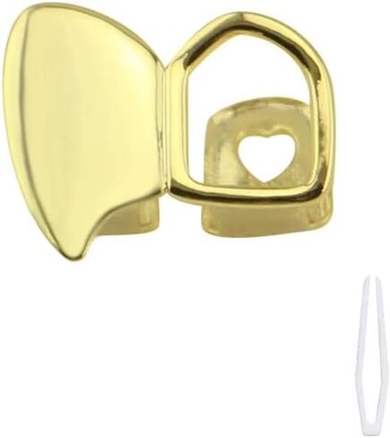 18K gold grills for teeth Gold Grillz for Top & bottom Teeth grillz,grillz your teeth Hip Hop Mouth Grills,Diamond shinny, 18K Solid Gold Plated Grillz, Mouth Grillz, Males & Females in Saudi Arabia
