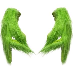 ZHDTY Cosplay قناع أخضر لأزياء الكريسماس ملحقات أزياء للبالغين مع قفازات خضراء in Kuwait