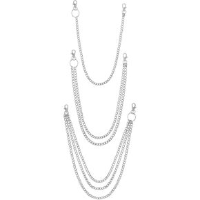 KAEVUD 3 قطع سلاسل جينز محفظة بانت سلسلة الهيب هوب محفظة فضية الخصر جيب فاسق محافظ سلاسل... in Kuwait