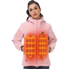 سترة ITIEBO النسائية المُدفأة مع حزمة بطارية 12V/8500mAh 165℉ 10 ساعات للأماكن الخارجية in Kuwait
