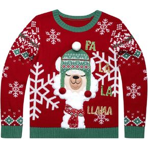 سترة JOLLIDAYS للفتيات FA La La Llama برقبة دائرية وأكمام طويلة لعيد الميلاد القبيحة in Kuwait