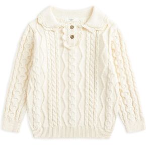 Curipeer Baby Girl Sweater Long Sleeve Knit Toddler Pullover Sweater Soft Crewneck Top for 2T-6T in Kuwait
