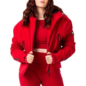 MTV Women's Track Jacket, Turn It on Hooded Athletic Full Zip Running Workout Top with Zipper Pockets