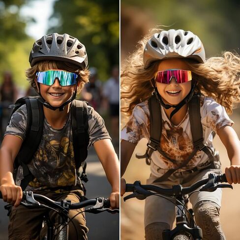 NIDOVIX Kids Baseball Sunglasses for Girls Boys Toddler Age 2-12, UV400 Baseball Sun Glasses Sports Cycling Shades in Saudi Arabia