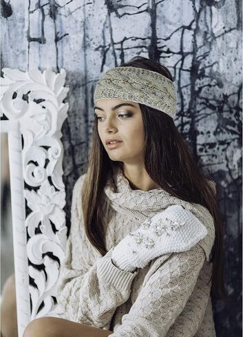 Styla Hair Ear Muffs الشتاء النساء متماسكة عصابات الرأس الدافئة الناعمة سميكة الصوف مبطنة تدفئة الأذن للنساء عقال 2pk الشتاء عصابات الرأس للنساء (الوردي الأرجواني) in Kuwait