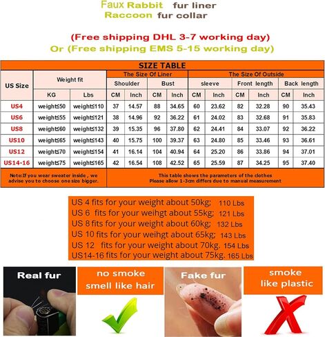 S.ROMZA سترة نسائية بغطاء للرأس، بطانة دافئة من الفرو الصناعي، معطف شتوي سميك طويل in Kuwait