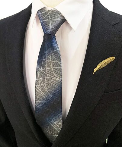 Lovacely Zipper Ties for Men, 2.76 Inch Classic Woven Silk Zip Necktie Pre-tied Paisley Various Designs Zipper Neck Tie in Saudi Arabia