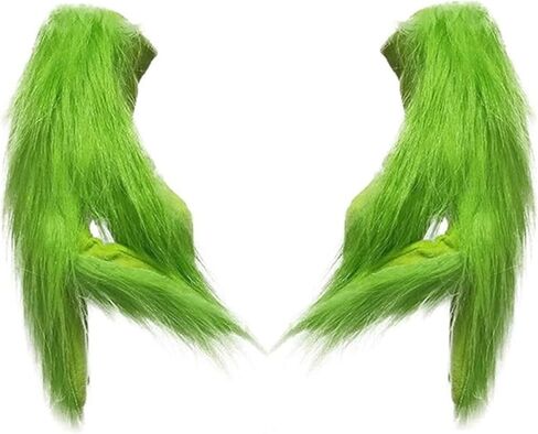 ZHDTY Cosplay قناع أخضر لأزياء الكريسماس ملحقات أزياء للبالغين مع قفازات خضراء in Kuwait