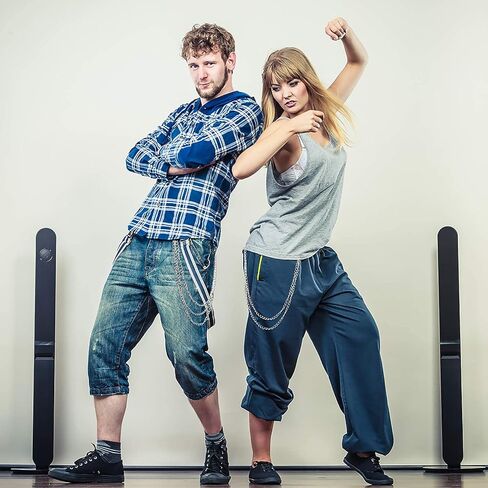 KAEVUD 3 قطع سلاسل جينز محفظة بانت سلسلة الهيب هوب محفظة فضية الخصر جيب فاسق محافظ سلاسل... in Kuwait