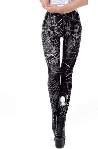 REU GLOBAL الهيكل العظمي الساحرات روبوت تأثيري طماق هالوين Oufits للنساء هالوين حزب زي الملحقات in Kuwait