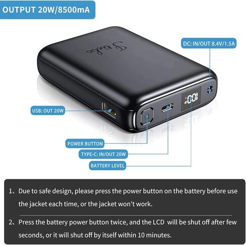 سترة ITIEBO النسائية المُدفأة مع حزمة بطارية 12V/8500mAh 165℉ 10 ساعات للأماكن الخارجية in Kuwait