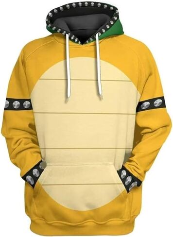 Lmetsky Bowser Cosplay Costume Hoodie,Bowser Hoodie Sweatshirt Bowser Hoodie 3D Printed Adult Outfit Men 2Pcs in Saudi Arabia