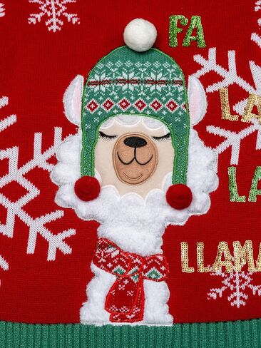 سترة JOLLIDAYS للفتيات FA La La Llama برقبة دائرية وأكمام طويلة لعيد الميلاد القبيحة in Kuwait