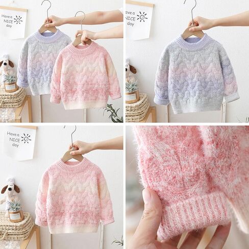 Curipeer Baby Girl Sweater Long Sleeve Knit Toddler Pullover Sweater Soft Crewneck Top for 2T-6T in Saudi Arabia