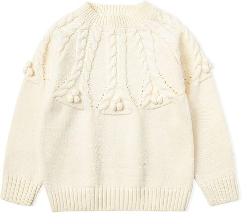 Curipeer Baby Girl Sweater Long Sleeve Knit Toddler Pullover Sweater Soft Crewneck Top for 2T-6T in Saudi Arabia