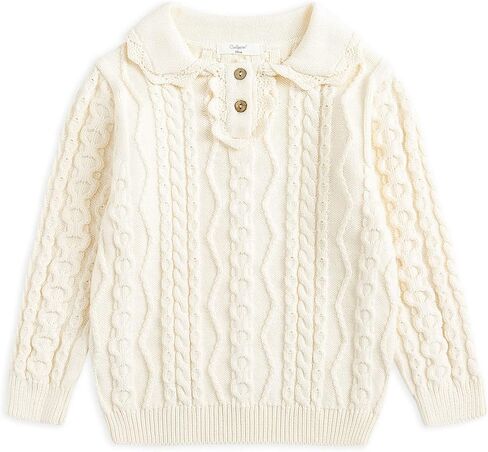 Curipeer Baby Girl Sweater Long Sleeve Knit Toddler Pullover Sweater Soft Crewneck Top for 2T-6T in Kuwait