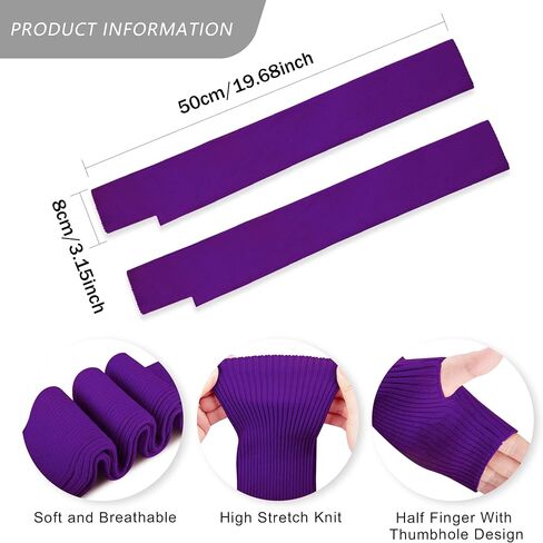 Joyingtwo Women's Arm Warmers Knitted Wool Blend Long Fingerless Gloves Gold Weather Glove with Thumb Hole in Saudi Arabia