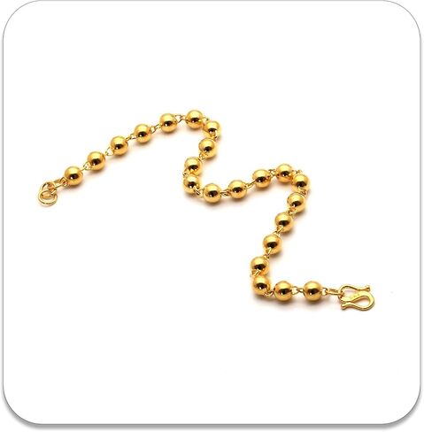 البازلاء 18K الذهب والمجوهرات مطلي حبة سوار الكرة ربط سوار in Kuwait