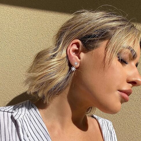 أقراط FOCALOOK من الفضة الإسترلينية عيار 925 على شكل كرة للنساء من لؤلؤ المياه العذبة in Kuwait