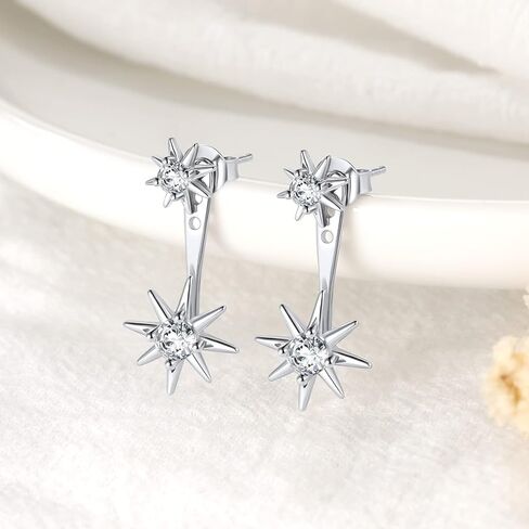 أقراط FOCALOOK من الفضة الإسترلينية عيار 925 على شكل كرة للنساء من لؤلؤ المياه العذبة in Kuwait