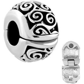 CharmSStory Irish Celtic Swirl Flower Clip Lock Stopper Spacers Charms Beads For Bracelets in Saudi Arabia