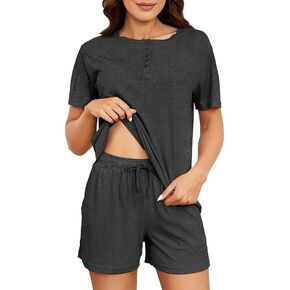 HEARTNICE Pajamas Set for Women Soft Shorts Lounge Sets Short Sleeve Sleepwear Summer PJ 2 Piece
