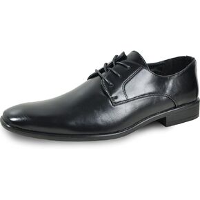 Bravo! Men Dress Shoe King Classic Lace Up Oxford Plain or Cap Toe or Wingtip with Leather Sock Medium and Wide Width Black Brown Cognac Blue Purple Red in Kuwait