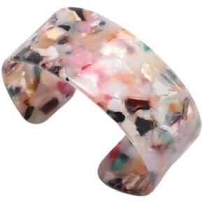 Ailiessy Leopard Cuff Bangle Bracelets Personalized Acrylic Animal Print Bracelet for Women Girls Fashion Statement Jewelry Gifts