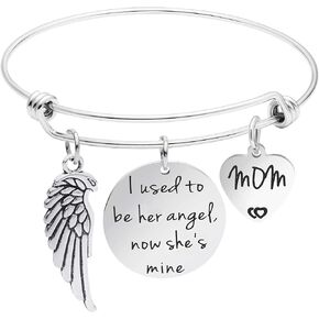 Awegift Memorial Jewelry Remembrance Loss of Mom Dad Father Mother Necklace Bracelet Sympathy Gift