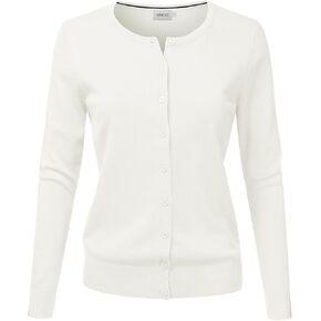 JJ Perfection Women's Button Down Soft Knit Long Sleeve Cardigan Sweater