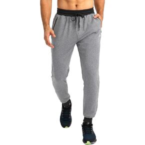 Pudolla الرجال الصوف الركض السراويل الناعمة الدافئة Sweatpants للرجال الشتاء رياضية تجريب الصالة الرياضية بنطال رياضي مع جيوب سستة in Kuwait