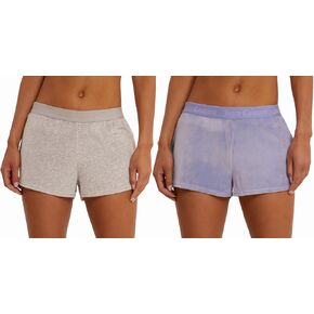 Juicy Couture Velvet Fleece Shorts 2 Piece Designer Pajama Set for Women, 2-Pack Sleep and Lounge Shorts