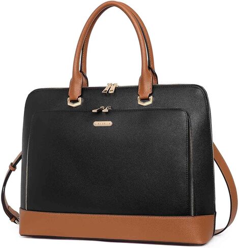 CLUCI Leather Briefcase for Women 15.6 Inch Laptop Business Computer Ladies Stylish Work Handbags Shoulder Bag in Kuwait