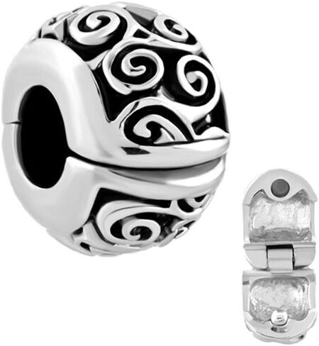 CharmSStory Irish Celtic Swirl Flower Clip Lock Stopper Spacers Charms Beads For Bracelets in Saudi Arabia
