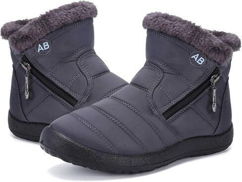 إمرأة الثلوج الأحذية الشتاء الفراء اصطف حذاء من الجلد السيدات الجانب سستة الدافئة الجوارب خفيفة الوزن في الهواء الطلق المضادة للانزلاق الفتيات المشي الأحذية in Kuwait