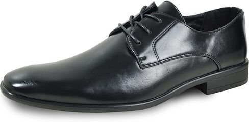 Bravo! Men Dress Shoe King Classic Lace Up Oxford Plain or Cap Toe or Wingtip with Leather Sock Medium and Wide Width Black Brown Cognac Blue Purple Red in Kuwait
