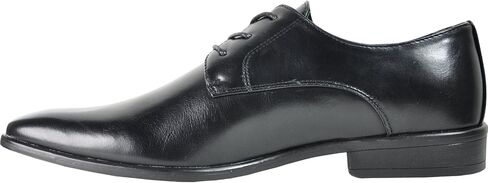 Bravo! Men Dress Shoe King Classic Lace Up Oxford Plain or Cap Toe or Wingtip with Leather Sock Medium and Wide Width Black Brown Cognac Blue Purple Red in Kuwait