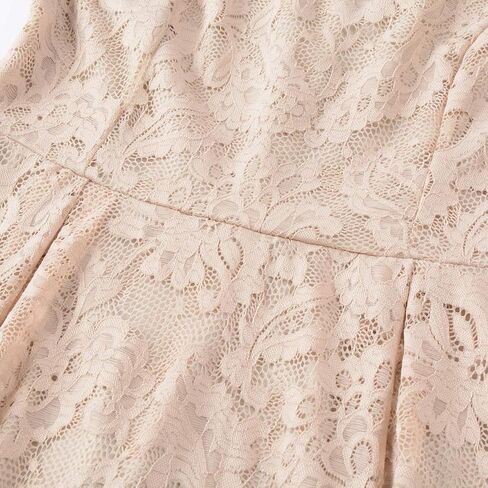 Women Vintage Halter Neck Floral Lace Hi-Lo Backless Bridesmaid Dress A-Line Short Prom Retro Cocktail Formal Swing Dress in Kuwait